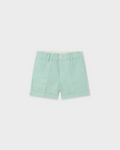 1237 Toddler Boys Dressy Cotton Linen Shorts - Eucalyptus