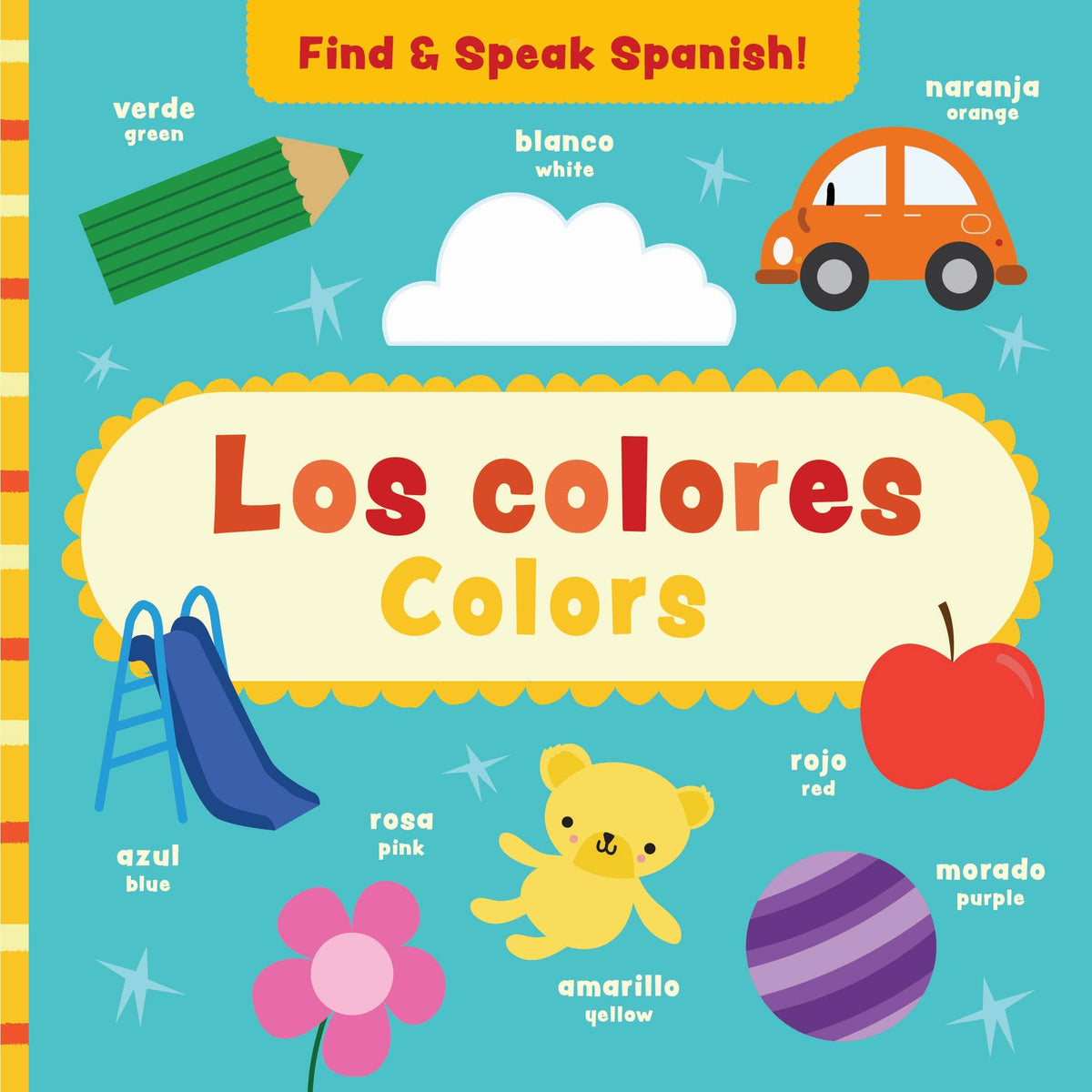 Find and Speak Spanish Los colores Colors bilingual book cover