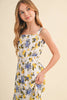 Tween and Teen Girls Maxi Sundress - Juliette Italian Summer Lemon Floral
