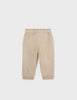 1545 Toddler Girls Sustainable Cotton Soft Denim Jogger Pants - Natural Clay