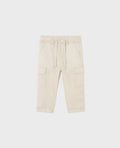 1551 Toddler Boys Tencel Soft Jogger Cargo Pants - Oat