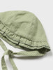 1603 Baby Girl Sustainable Cotton Bubble Romper w/Sun Hat - Eucalyptus