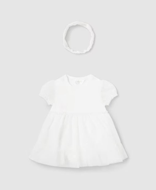 <p>Subtle gold dots all over for just a touch of magic and sparkle.&nbsp;</p> <p>Soft 3D Wings on the back of the dress.</p>