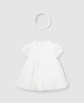 <p>Subtle gold dots all over for just a touch of magic and sparkle.&nbsp;</p> <p>Soft 3D Wings on the back of the dress.</p>