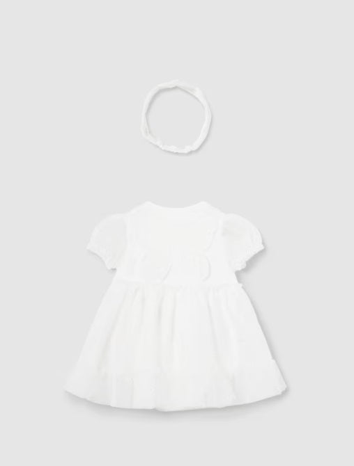 <p>Subtle gold dots all over for just a touch of magic and sparkle.&nbsp;</p> <p>Soft 3D Wings on the back of the dress.</p>