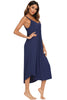 V-Neck Midi Lounge Dress (4 COLOR OPTIONS)