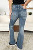 Judy Blue Full Size High Waist Tummy Control Flare Jeans, Dark Wash