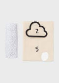 19253 Mayoral Cotton Muslin Milestone Marker Blanket Set, Moonlight Natural Giraffe
