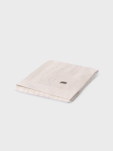 19320 Unisex Sustainable Cotton Baby Heirloom Knit Blanket - Neutral Milk