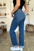 Judy Blue Full Size High Waist Front Seam Detail Straight Jeans, Medium Wash