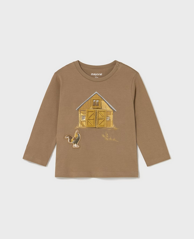 2067 Toddler Boy L/S Lift-the-Flap Interactive Play T-Shirt - Caramel Barn