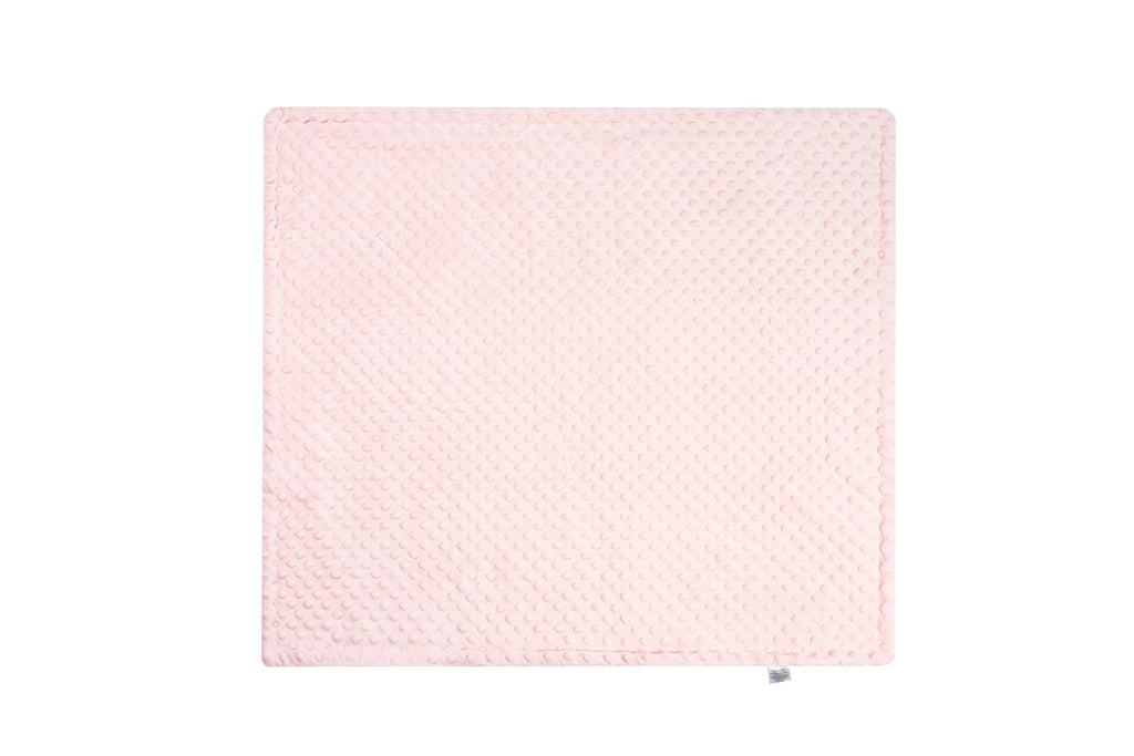 Minky Sleepy Plush Baby Blanket with Plush Neck Pillow: Pink Bear