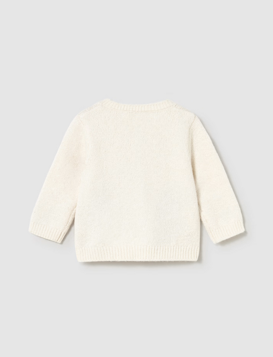 Mayoral baby girl knit cardigan, natural apple, view 2