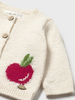 2332 Baby Girl Knit Cardigan - Natural Apple detail