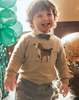 2343 Toddler Boy Intarsia Knit Crewneck Sweater - Hunter Dog holiday outfit
