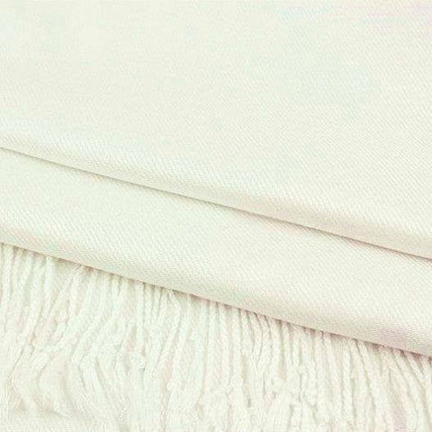 Solid Pashmina Shawl Scarf - Ivory