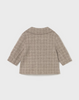 2407 Baby Boy Formal Check Blazer with Elbow Pads - Sport coat Tan Jacket