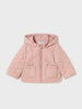 2484 Baby & Toddler Quilted Hooded Zippered Coat - Blush Pink Heart
