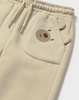 2504 Toddler Boy Soft Jogger Sweat Pants - 3D Bear Pockets tan