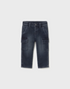 2505 Toddler Boy Soft Denim Cargo Pants - Dark Blue Black Wash