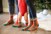 Family Christmas Holiday 3 Pr Sock Set, Daddy, Mommy, and Baby Red Green Plaid