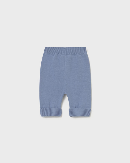2570 Baby Boy Long Knit Lounge Pants - Cloud blue