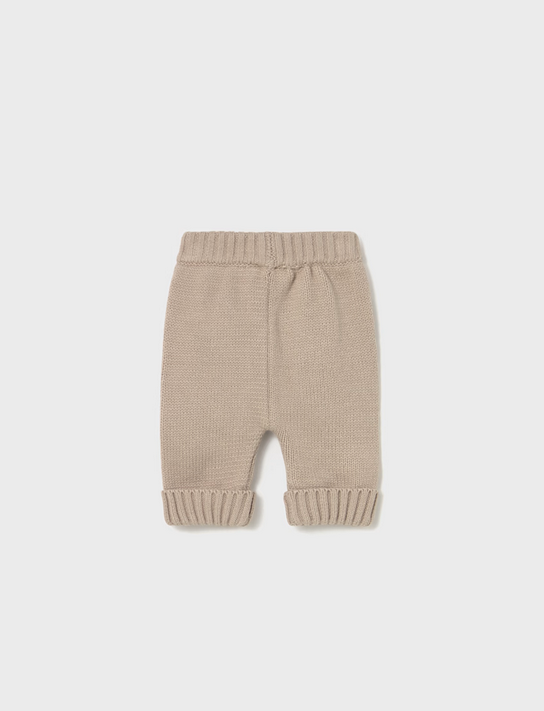 2571 Baby UNISEX Knit 3PC Set, Oatmeal Cardigan, Kangaroo Pants and L/S TShirt gender neutral