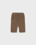 2579 Baby UNISEX Kangaroo Pocket Knit Soft Plush Pants - Brown
