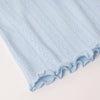 Mini/Tween Girls Lettuce Edge Pointelle S/S Tee: Powder Blue