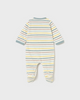 2718 Baby Boy Eco-Cotton L/S Velour Embroidered Kimono Snap Footie - Sage Dino Winter Footie