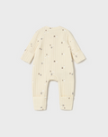 Mayoral baby long sleeve ribbed long romper, cream ceramic pottery, view 2