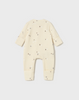 2730 Baby Eco-Cotton L/S Ribbed Long Romper UNISEX - Cream Ceramic Pottery baby boy and baby girl