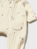 2730 Baby Eco-Cotton L/S Ribbed Long Romper UNISEX - Cream Ceramic Pottery baby ivory