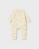 2730 Baby Eco-Cotton L/S Ribbed Long Romper UNISEX - Cream Ceramic Pottery