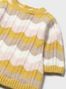 2806 Baby/Toddler Knit Striped Openwork Dress - Chamomile Openwork Knit detail