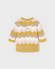 2806 Baby/Toddler Knit Striped Openwork Dress - Chamomile Openwork Knit