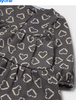 2915 Toddler Girls Geometric Heart Print Dress - Lead Dark Grey Tiered Dress