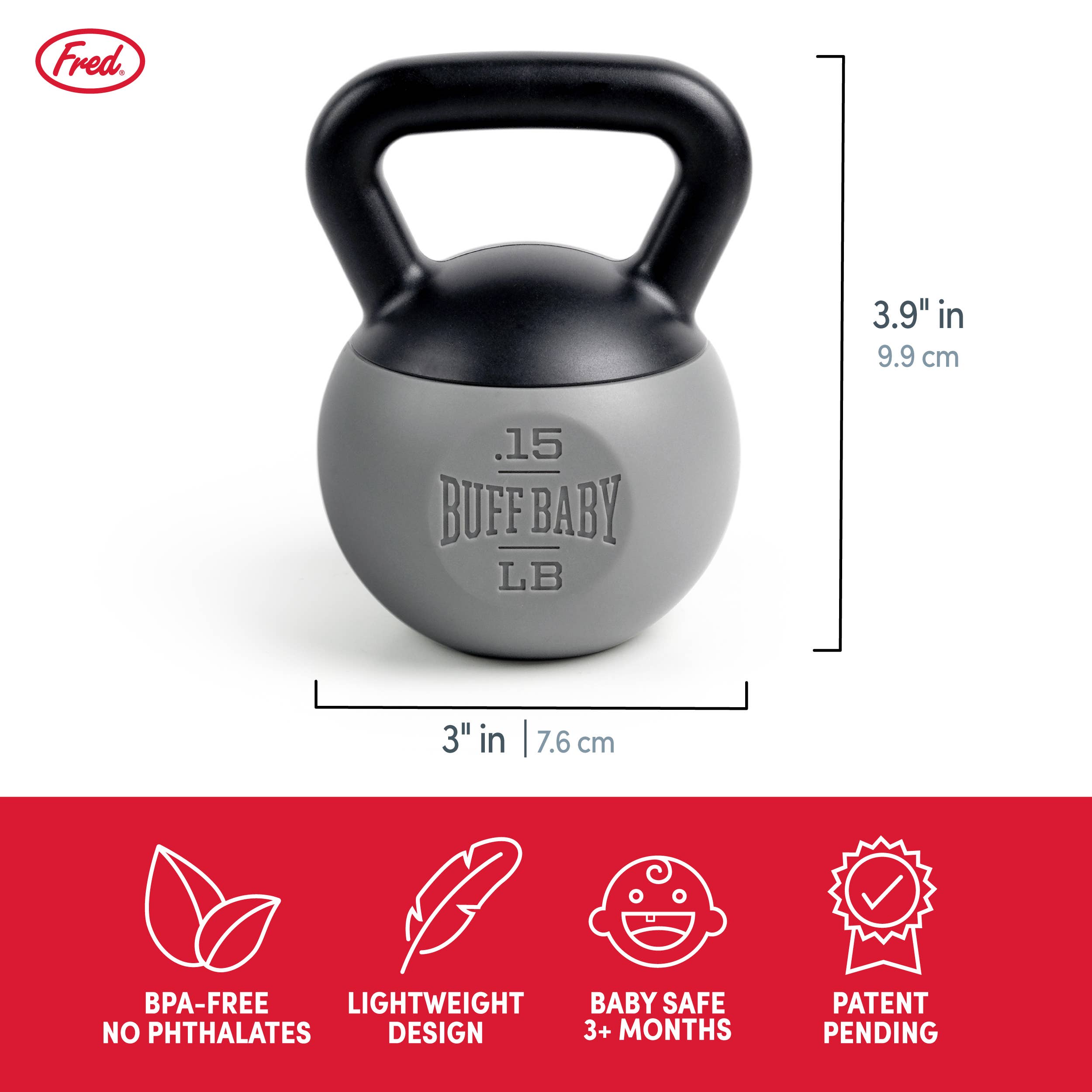 Buff Baby, Kettlebell Rattle Baby Toy