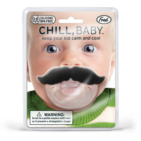 Fred & Friends, Chill Baby Silicone Pacifier - Mustache