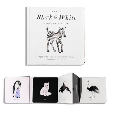 Baby's Black And White High Contrast Book - Hard Cover, Animals