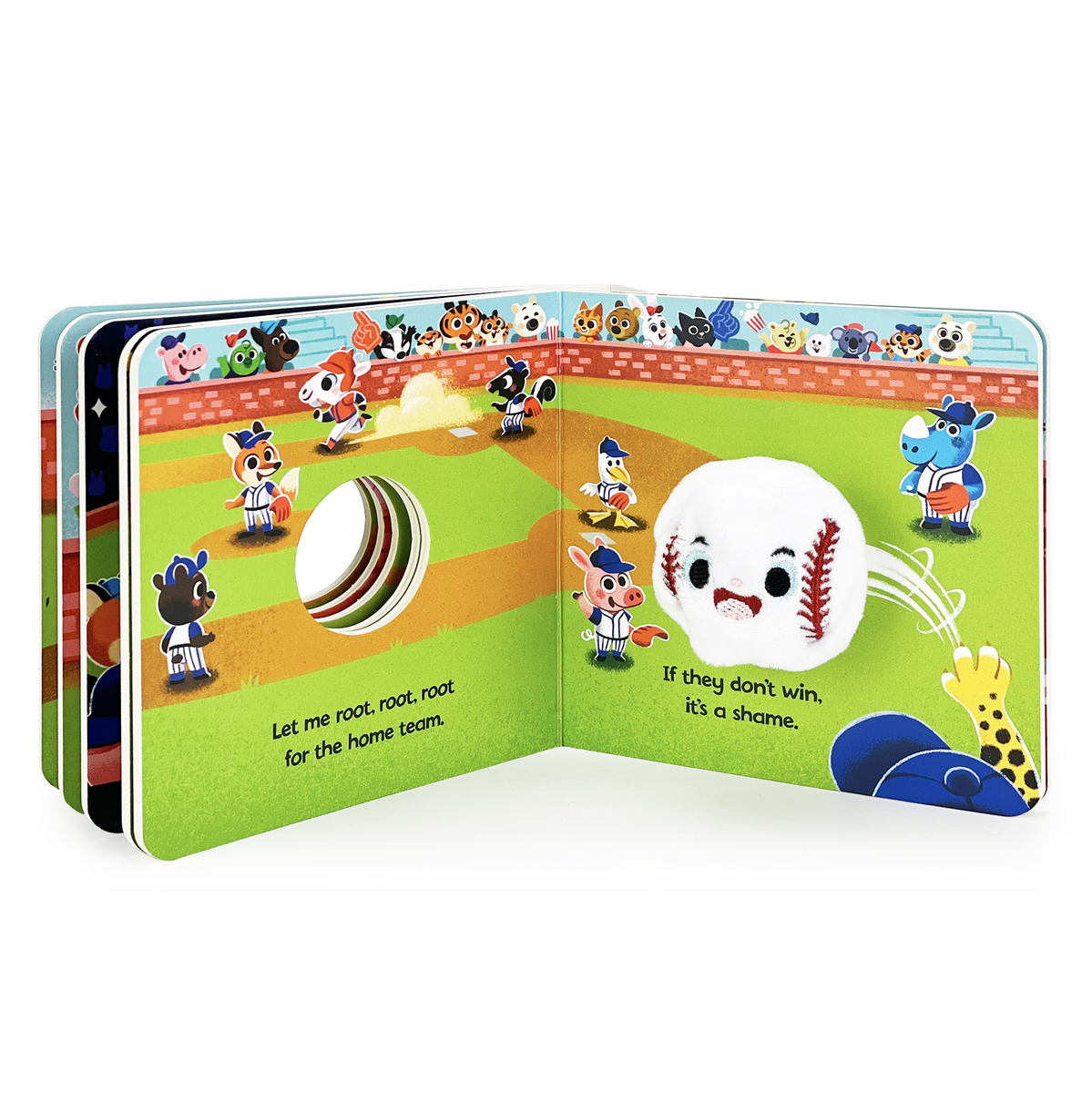 Finger Puppet Board Book - Interactive Baseball