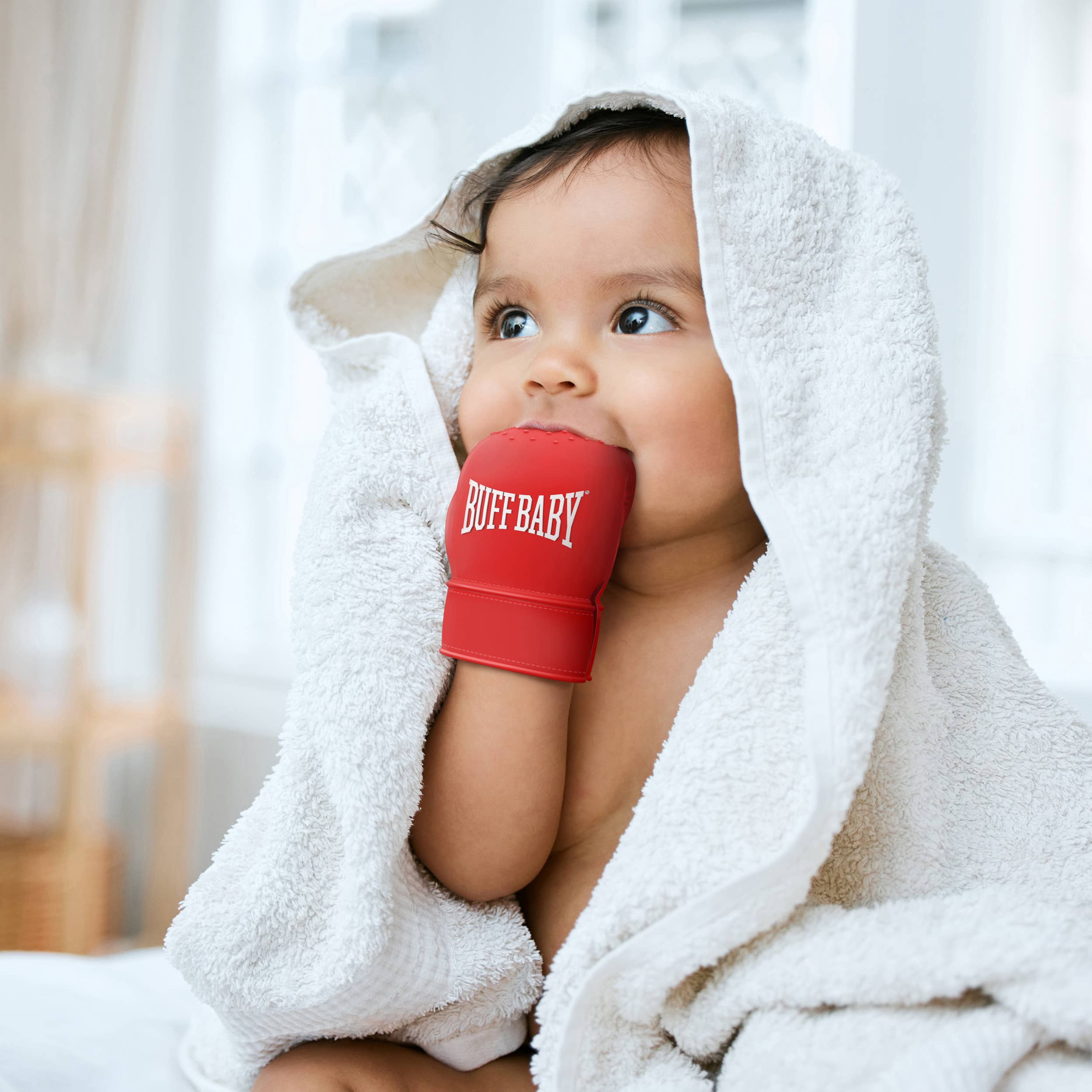 Buff Baby Silicone Teething Toy, Boxing Glove Teething Mitt