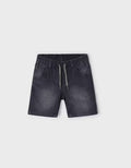 3272 Mini Boys Jogger Top Soft Bermuda Denim Shorts - Dark Grey