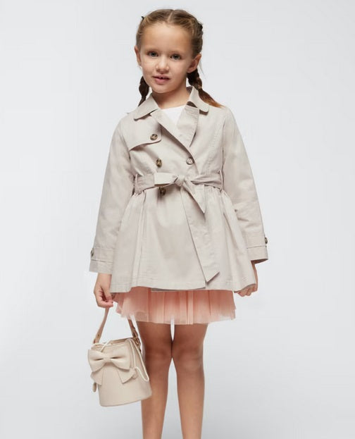 3480 Mini Girls Classic Trench Coat - Natural Sand