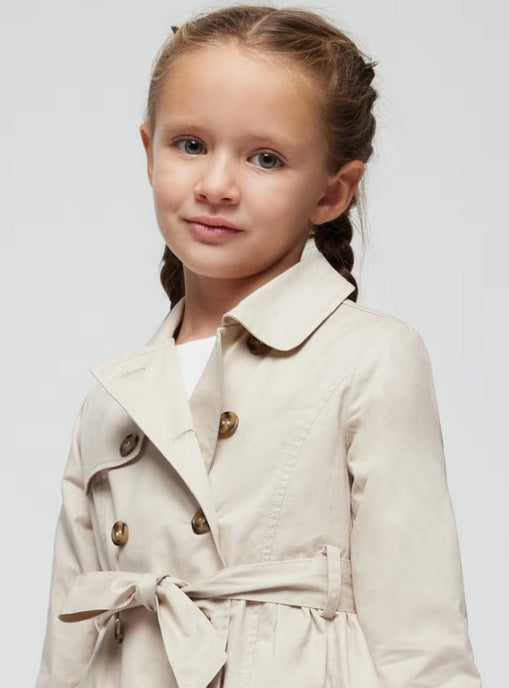 3480 Mini Girls Classic Trench Coat - Natural Sand