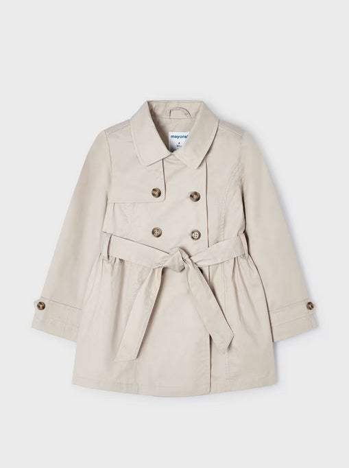3480 Mini Girls Classic Trench Coat - Natural Sand