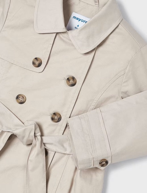 3480 Mini Girls Classic Trench Coat - Natural Sand