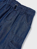 3531 Mini Girls Sustainable Tencel Soft Denim Jogger Cargo Pants - Dark Wash