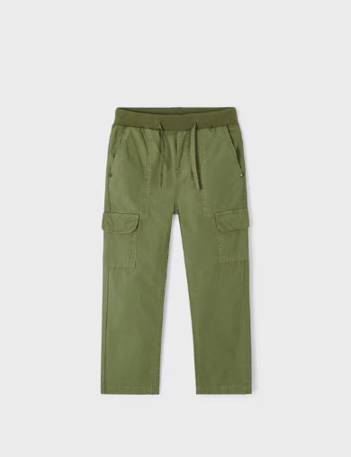 3545 Mini Boys Sustainable Cotton Cargo Pants - Jungle Green