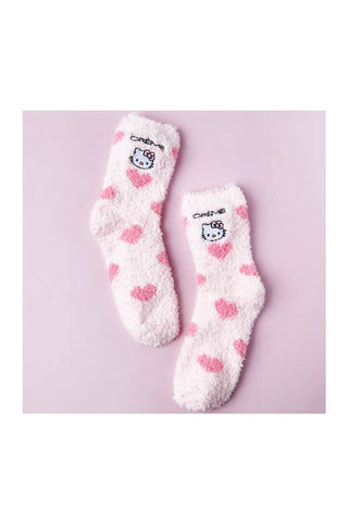 TCS Hello Kitty Infused Aloe/Lavender Plush Socks, O/S, Pink